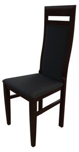 Jedálenská stolička MOVILE 43 - orech / čierna ekokoža