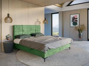 Kontinentálna posteľ 140 cm Nivela (zelená) (s matracom a úl. priestorom). Vlastná spoľahlivá doprava až k Vám domov. 1043426