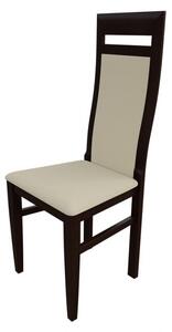 Jedálenská stolička MOVILE 43 - orech / béžová ekokoža