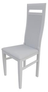 Jedálenská stolička MOVILE 43 - biela / biela ekokoža