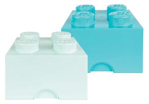 Lego Úložný box, stohovateľný, 2 x 4 gombíky (aqua light blue/medium azur) (100349674)