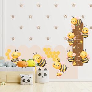 240x120cm Včielky - sada textilných nálepiek na stenu Veľkosť oblúkovej tapety: 180 cm