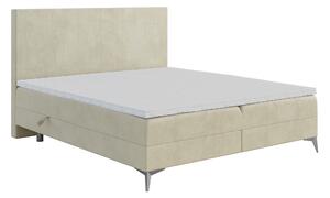 Manželská posteľ Boxspring 180 cm Ricky (svetlobéžová) (s matracom a úl. priestorom). Vlastná spoľahlivá doprava až k Vám domov. 1043432