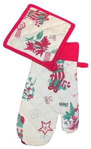 Sendia Textil Vianočný kuchynský 2 set Ponožka