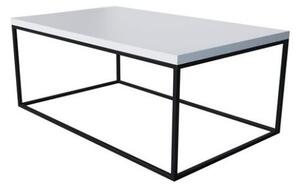 Konferenčný stolík BUNSOH - matný čierny / lesklý biely