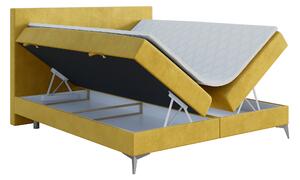 Jednolôžková posteľ Boxspring 120 cm Ricky (limetková) (s matracom a úl. priestorom). Vlastná spoľahlivá doprava až k Vám domov. 1043433