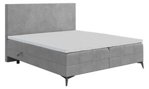 Manželská posteľ Boxspring 120 cm Ricky (sivá) (s matracom a úl. priestorom). Vlastná spoľahlivá doprava až k Vám domov. 1043437
