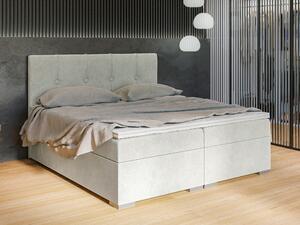 Jednolôžková posteľ Boxspring 120 cm Ruffy (svetlosivá) (s matracom a úl. priestorom). Vlastná spoľahlivá doprava až k Vám domov. 1043445