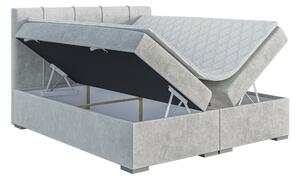 Kontinentálna posteľ 120 cm Ruffy (svetlosivá) (s matracom a úl. priestorom). Vlastná spoľahlivá doprava až k Vám domov. 1043445