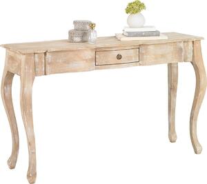 KONZOLA, mangové drevo, biela, 130/40/80 cm Ambia Home - Stolíky do obývačky