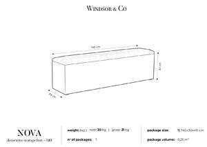Béžová Lavica s úložným priestorom Nova – 200 × 34 × 47 cm 200 × 34 × 47 cm WINDSOR & CO
