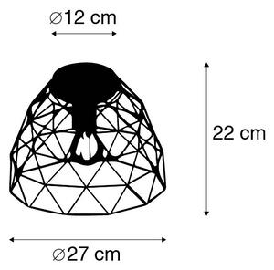 Moderné stropné svietidlo čierne 27 cm - Jaap