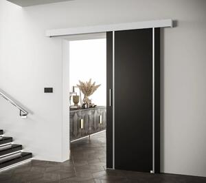 Posuvné dvere so striebornými úchytmi SALOME 9 - čierne / biele