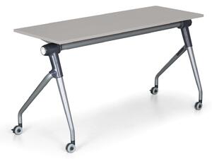 Skladací stôl so sklopnou doskou TRAINING PLUS, 145x45 cm, sivá