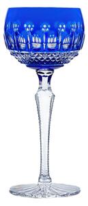 Bohemia Crystal Brúsené poháre na víno Tomy modrá 190 ml (set po 6 ks)