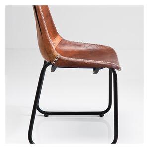 Sada 2 ks − Stolička Vintage Brown Leather 78 × 45 × 42 cm