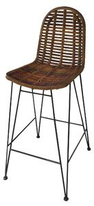 Hnedá Barová stolička RATTAN – 49 × 60 × 110 cm 49 × 60 × 110 cm SIT MÖBEL