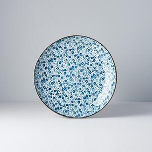 MADE IN JAPAN Plytký tanier Blue Daisy 23 cm 23 × 4 cm