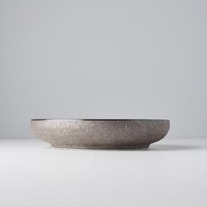 MADE IN JAPAN Okrúhly tanier s vysokým okrajom Earth Black 22 cm 22 × 4,5 cm