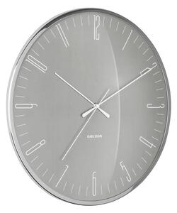 KARLSSON Nástenné hodiny Dragonfly Dome Glass – šedá ø 40 cm x 4 cm