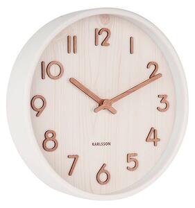 KARLSSON Nástenné hodiny Pure Medium – biela lipa ø 40 cm x 4,5 cm