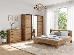 Spálňa NEJBY BARNABA PREMIUM 200K s posteľou 180x200 cm s vyšším čelom, dub wotan