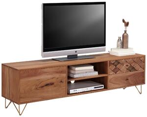 NÍZKA KOMODA, akácia, prírodná farba, 160/45/35 cm Ambia Home - TV nábytok