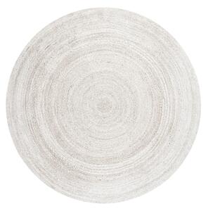 Hanse Home , Kusový koberec Jute Braided 106321 White kruh, 100x100 (priemer) kruh, biela, chodba / predsieň