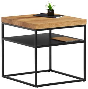 KONFERENČNÝ STOLÍK, čierna, farba duba, drevo, kov, 50/50/50 cm Novel - Stolíky do obývačky