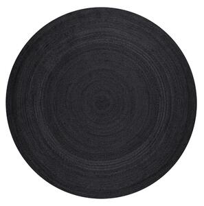 Hanse Home , Kusový koberec Jute Braided 106322 Black kruh, 200x200 (priemer) kruh, čierna, chodba / predsieň