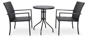 Balkónový set Nina + 2x ratanová stolička Wicker Pat