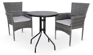Balkónový set Nina + 2x ratanové kreslo Bali PREMIUM
