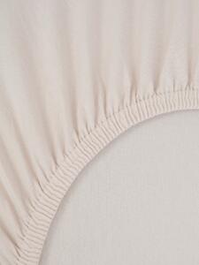 Jersey prostěradlo do postýlky s elastanem 70 × 140 cm – bílá káva