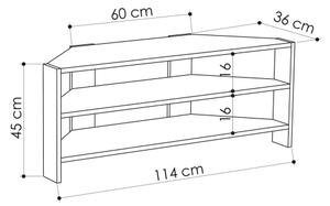 TV stolík THALES 45x114 cm dub