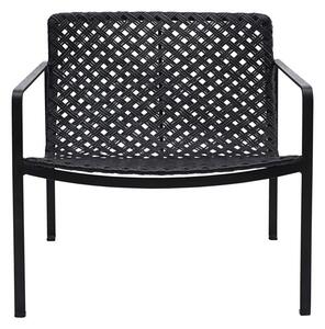 Čierna stolička s podrúčkami Habra 69 × 66 × 64 cm