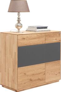 KOMODA, dub, antracitová, farba duba, 98/89/42 cm Valnatura - Obývacie zostavy