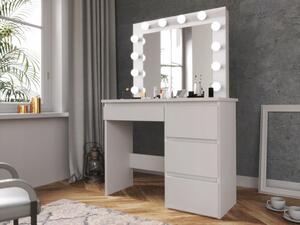 Toaletný stolík HOLLYWOOD PREMIUM WHITE