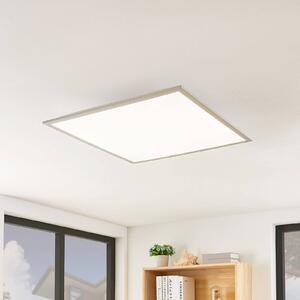 Lindby LED panel Stenley, 4 000 K, 60 cm x cm, strieborná/biela, Biela / opálová, Kuchyňa, Plast, Moderný, Stropné svetlo
