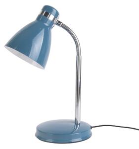 LEITMOTIV Stolná lampa Study Metal – modrá 34 cm x 11,5 cm