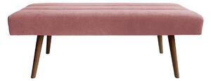 LEITMOTIV Ružová lavica Explicit Suede 130 × 41 × 43 cm