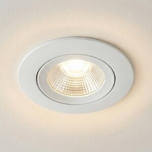Sigor LED bodový podhľad Diled, Ø 8,5 cm, 6 W, 3 000 K, biely, Biela / opálová, Obývacia izba / jedáleň, Hliník, Moderný, Zapustené stropné svietidlo