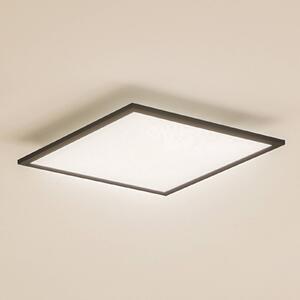 Lindby LED panel Enhife, čierny, 40 x cm, kov, 4 000K, Čierna, Pracovňa / Kancelária, Moderný