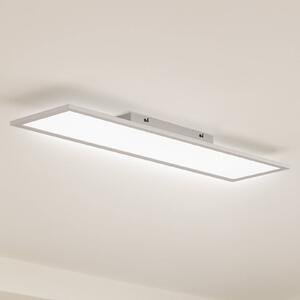 Lindby LED panel Enhife, biely, 80 x 20 cm, kov, 4 000 K, Biela / opálová, Pracovňa / Kancelária, Moderný
