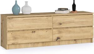 Ak furniture Komoda Kuba 160 cm 4 zásuvky dub artisan