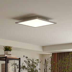 Lindby LED panel Livel, 4000K, 40 cm x cm, strieborný, kov, Hliník / sivá / zinok, Kuchyňa, Hliník, Moderný, Stropné svetlo