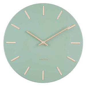 KARLSSON Nástenné hodiny Charm – zelené 30 × 3,5 cm