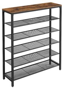 REGÁL NA TOPÁNKY, hnedá, čierna, 100/110/30 cm Boxxx - Online Only drobný nábytok, Online Only