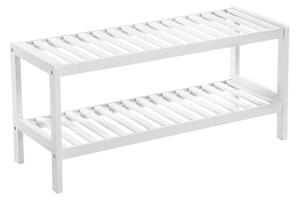 REGÁL NA TOPÁNKY, biela, bambus, 70/33/26 cm Boxxx - Online Only drobný nábytok, Online Only