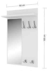 Věšák se zrcadlem Rafel 60 cm Dub Sonoma