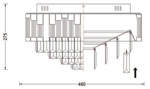 Brilagi - LED stmievateľné stropné svietidlo CROWN LED/41W/230V pr. 48 cm zlaté + DO